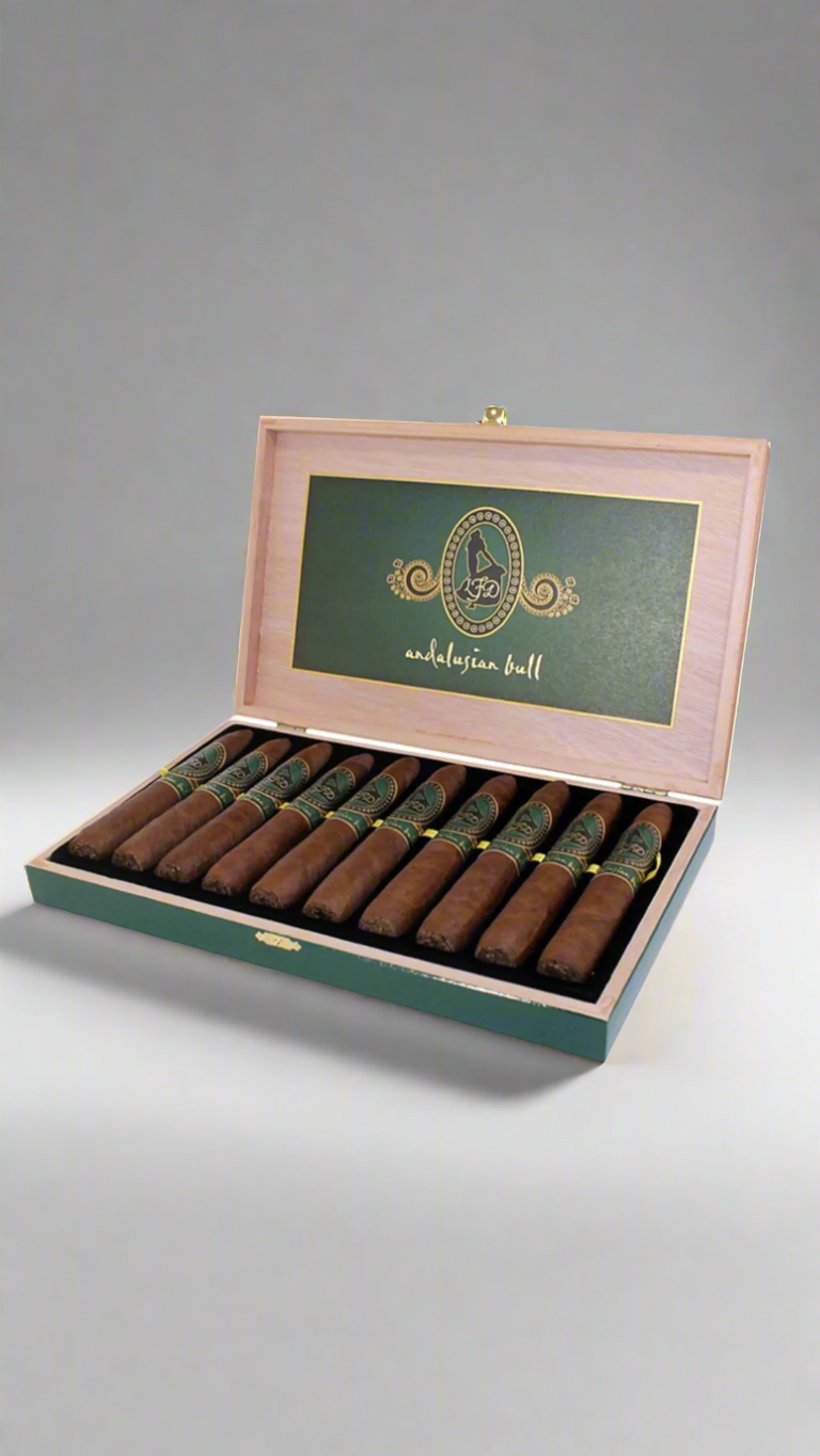 A box of La Flor Dominicana Andalusian Bull cigars