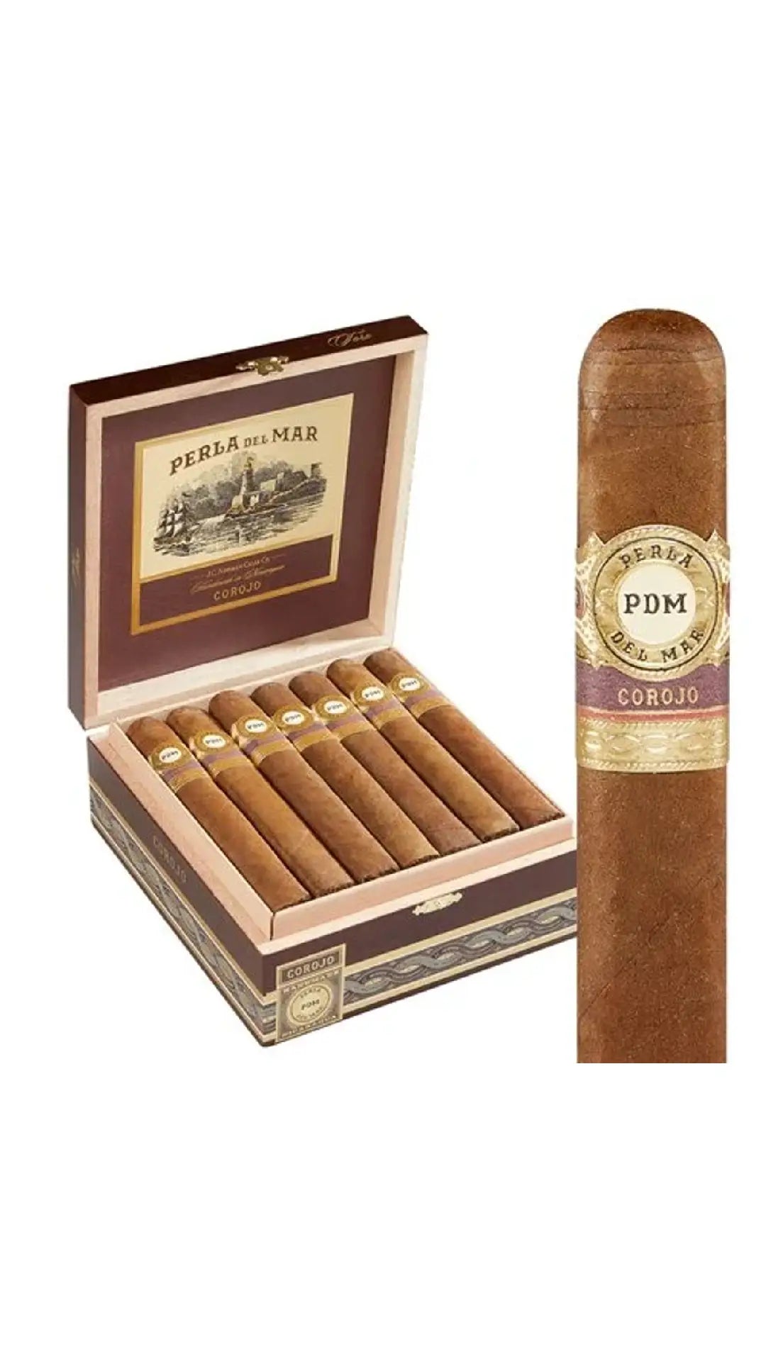 Perla Del Mar Corojo Double Toro Box