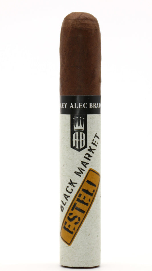 A single Alec Bradley Black Market Punk Esteli cigar against a white background.